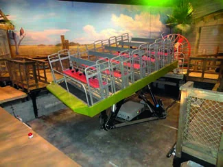 Construction of the motion theater and access structures