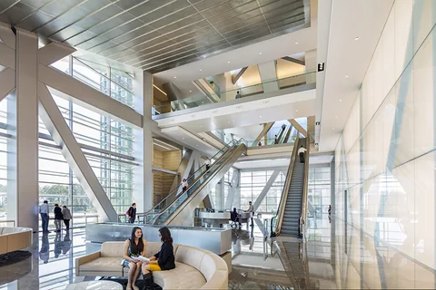 Architectural interior at ExxonMobil headquarters