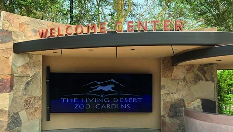 Outdoor video display at The Living Desert visitor entrance