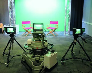 Studio cameras and production setting